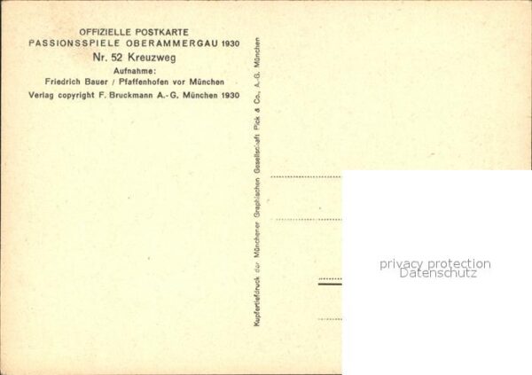 Passionsspiele Oberammergau 1930 Nr. 52 Kreuzweg – Bild 2
