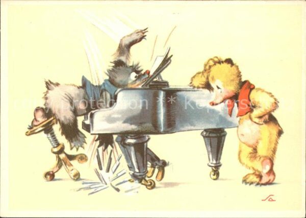 Vermenschlicht Bären Klavier