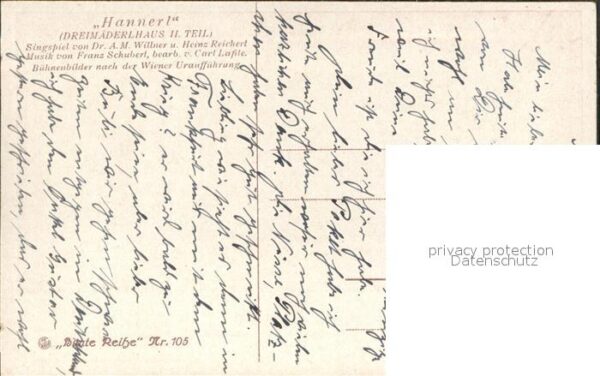 Schubert Franz Singspiel Hannerl Dreimäderlhaus II. Te – Bild 2