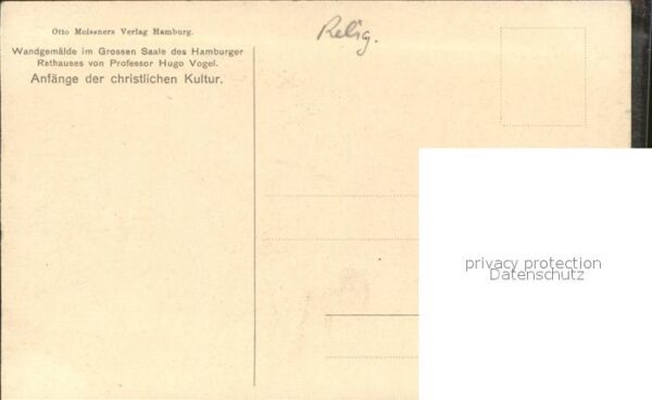 Kuenstlerkarte Prof. Hugo Vogel Hamburg – Bild 2