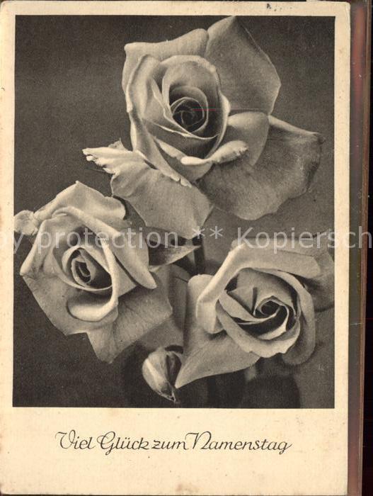 Namenstag Namenskarte Rosen