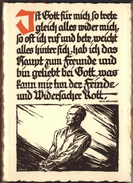 Liederkarte Paul Gerhardt Perles des Ev. Choralgute
