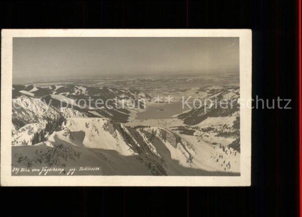 Neuhaus Schliersee Panorama Blick vom J?gerkamp gegen Schl