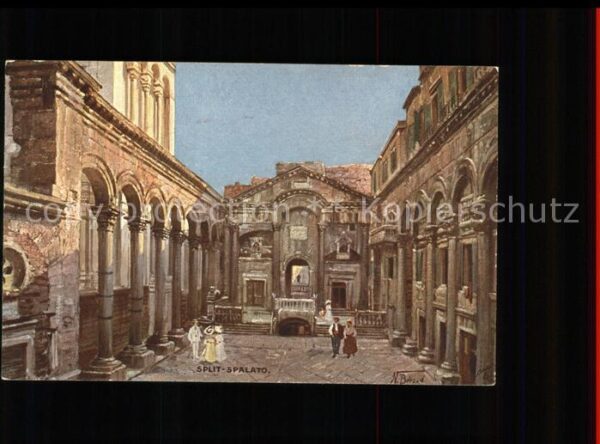 Split Spalato Peristil Dioklecijanove palace Palast K