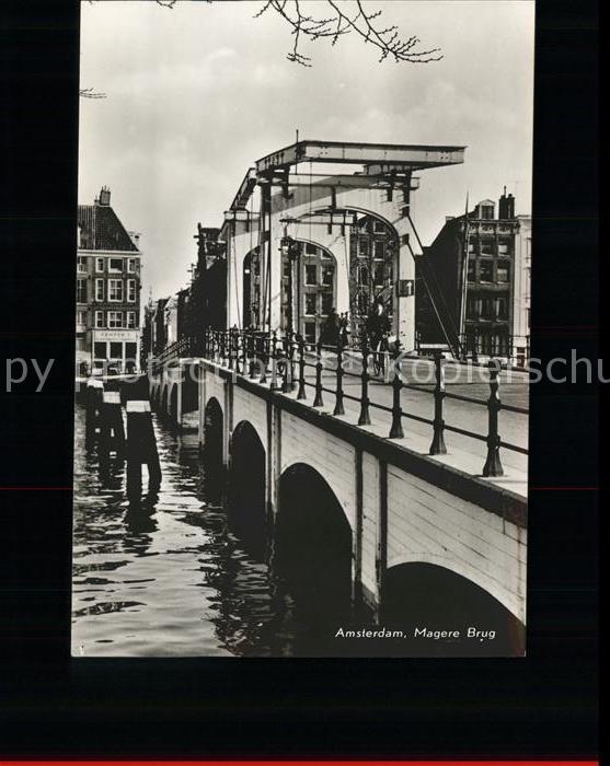 Amsterdam Niederlande Amstel met Magere Brug Brücke