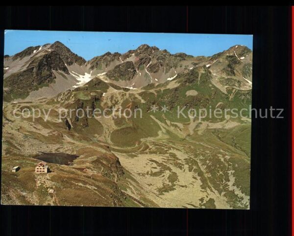 Niederelbehuette mit Sessladspitze Madaunspitze Kreuzjoc