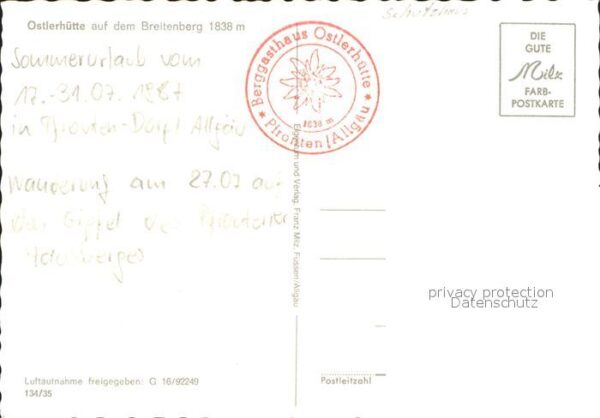Ostlerhuette Berggasthaus auf dem Breitenberg Allgäu – Bild 2