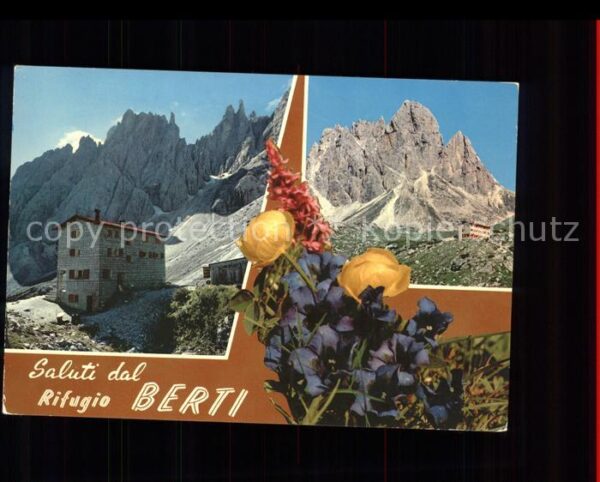 Rifugio Antonio Berti Schutzhütte Dolomiten Alpenblumen