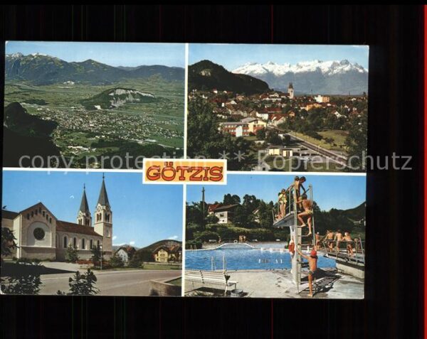 Goetzis Vorarlberg Panorama Rheintal Kirche Schwimmbad Alp
