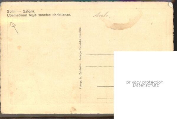 Solin Salona Coemetrium legis sanctae christianae Ru – Bild 2