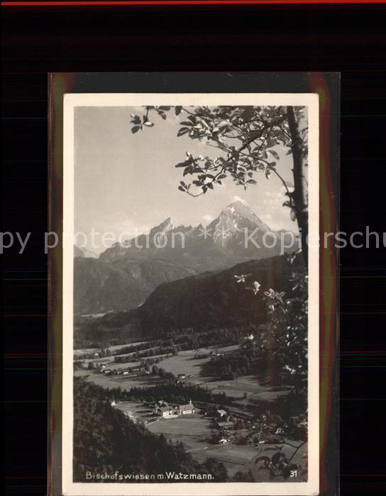 Bischofswiesen Panorama mit Watzmann Berchtesgadener A
