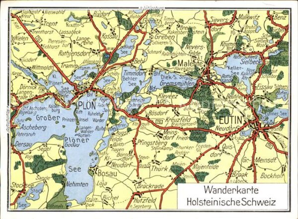 Eutin Wanderkarte Holsteinische Schweiz Plöne