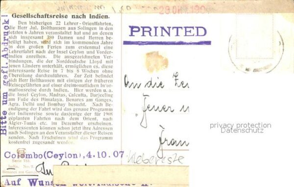 Colombo Ceylon Sri Lanka – Bild 2