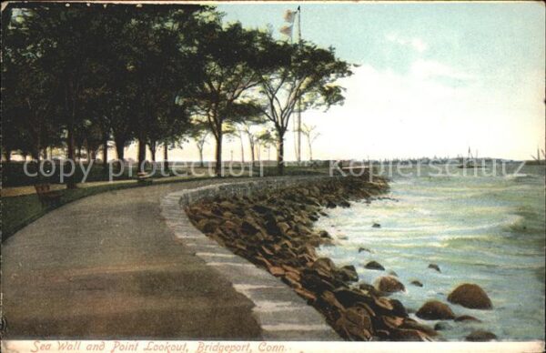 Bridgeport Connecticut Sea Wall and Point Lookout