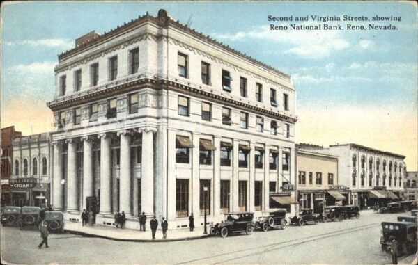 Reno Nevada Reno National Bank mit div.Oldtimer