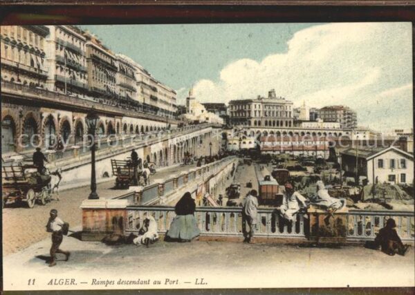 Alger Algerien Rampes descendant au Port