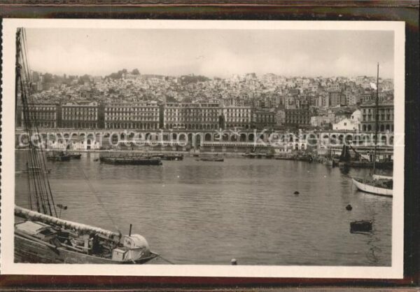 Alger Algerien Vue sur la Casbah (Hafen)
