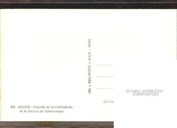 Alger Algerien Facade de la Cathedrale et le Palais du – Bild 2