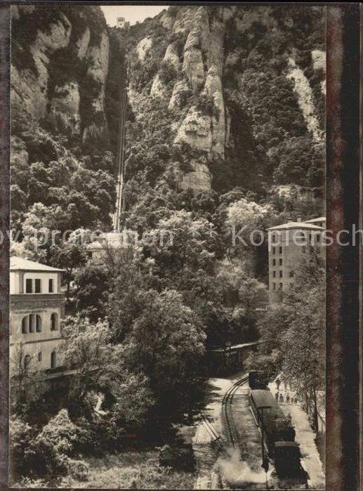 Monistrol de Montserrat Cataluna Stationen der Zahnrad- u.Seilschwebebah