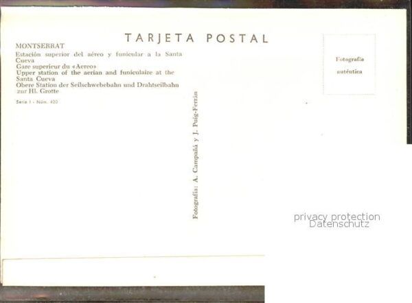 Monistrol de Montserrat Cataluna Obere Station der Seilschwebebahn u.Dra – Bild 2