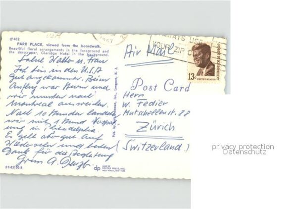 Atlantic City New Jersey Park Place Air Mail – Bild 2