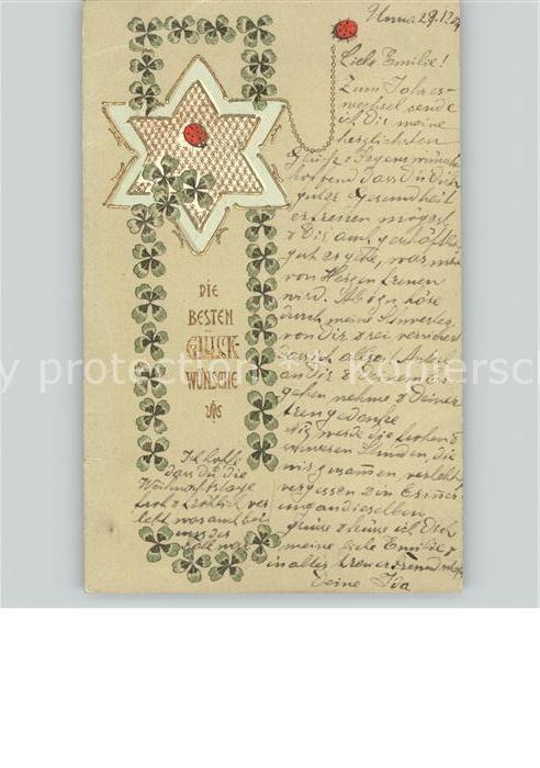 Glueckwunsch Kleeblatt Marienkäfer