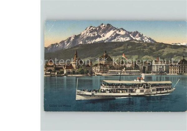 Dampfer Seitenrad Luzern Pilatus