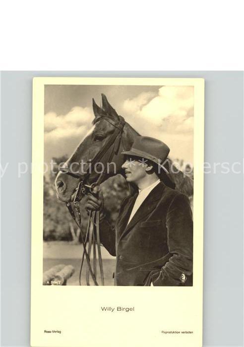 Schauspieler Willy Birgel Pferd