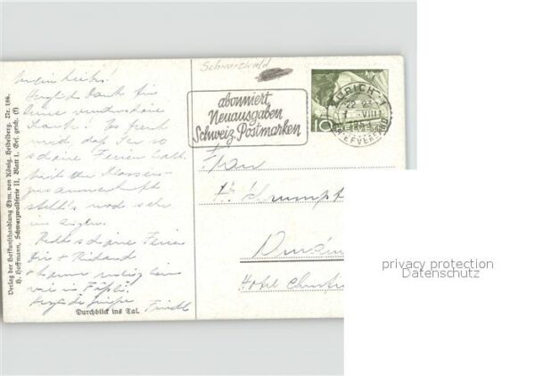 Hoffmann Heinrich Künstlerkarte Nr.186 Wald – Bild 2