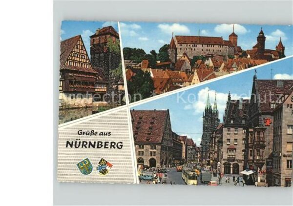 Nuernberg Fachwerkhaus Strassenbahn