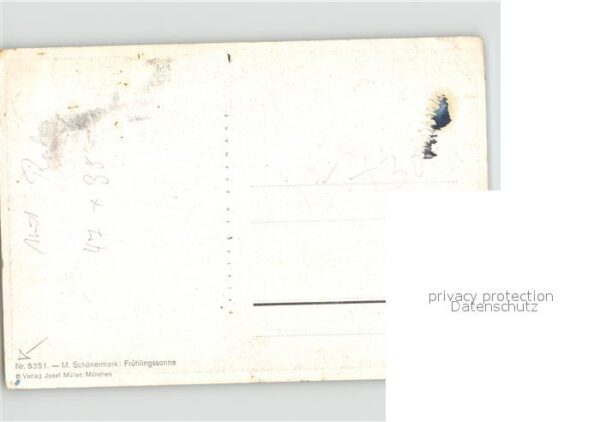 Kuenstlerkarte M. ASchönermark Frühlingssonne – Bild 2