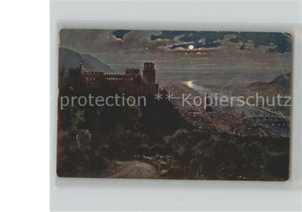 Heidelberg Neckar Mondschein Wolfsbrunnenweg