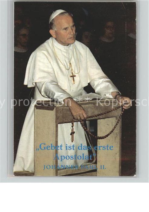 Papst Johannis Paul II. Aufklappkarte