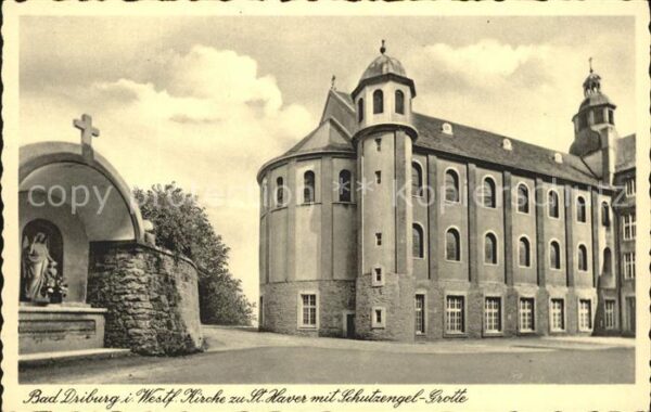 Bad Driburg Kirche zu St.Haver mit Schutzengel-Grot