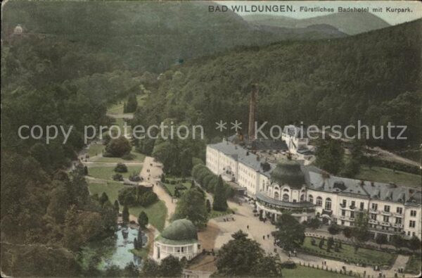 Bad Wildungen Fürstl.Badehotel mit Kurpark (Luftaufna