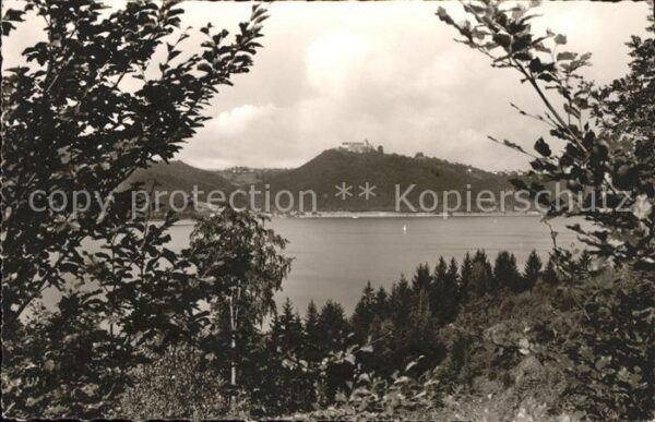 Edersee mit Blick auf Schloß Waldeck