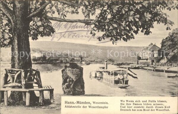 Hann. Muenden Partie am Wesersteib mit Abfahrtstelle