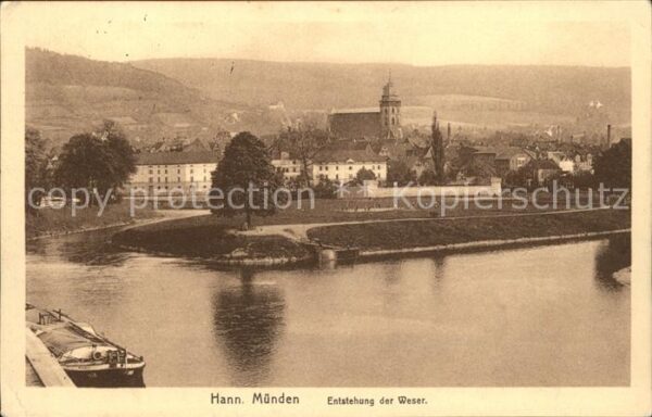 Hann. Muenden Partie an der Weser