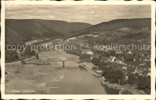 Bad Karlshafen Luftaufnahme mit Brücke