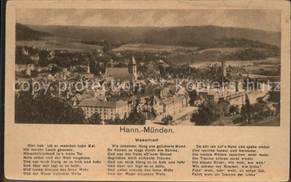 Hann. Muenden mit Text vom Weserlied
