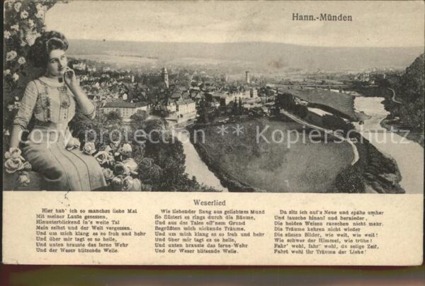 Hann. Muenden mit Text vom Weserlied