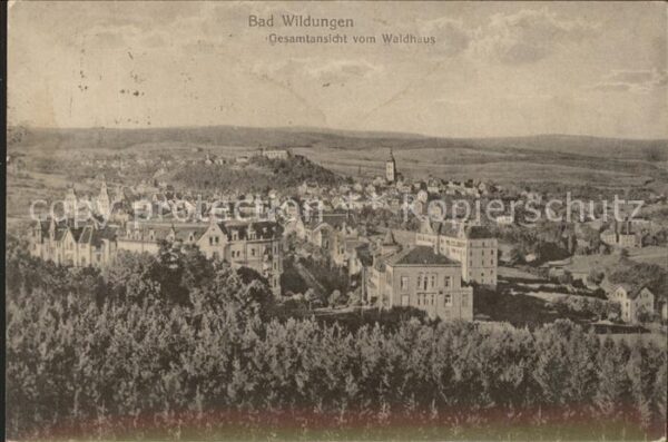 Bad Wildungen Blick vom Waldhaus