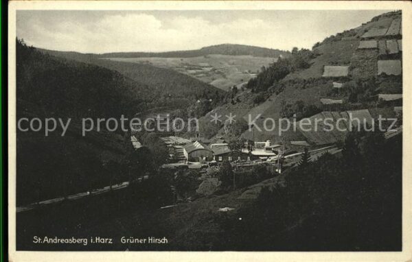 St Andreasberg Harz Blick zum Grüner Hirsch