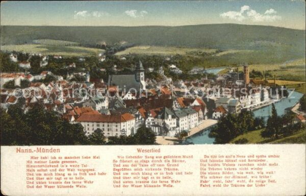 Hann. Muenden mit Text vom Weserlied