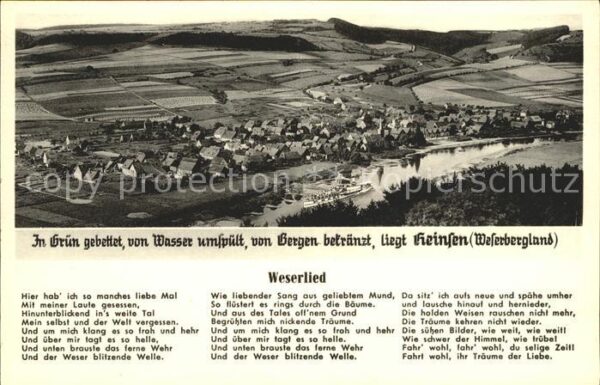 Heinsten Holzminden/Weser mit Text vom Weserlied
