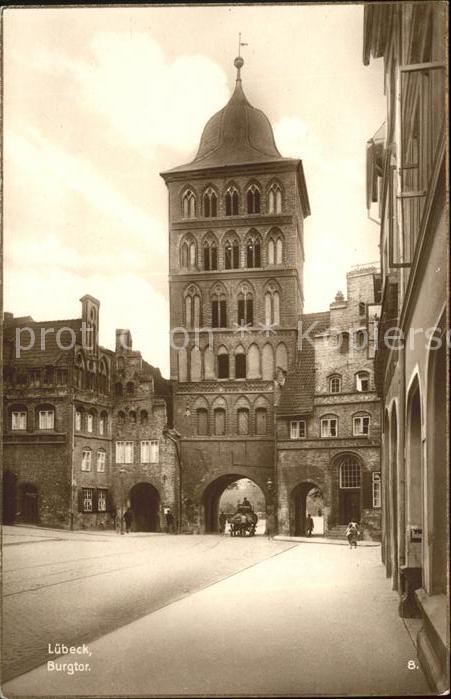 Luebeck Burgtor Trinks Postkarte