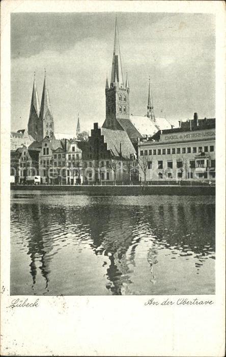 Luebeck Partie an der Obertrave Kirche