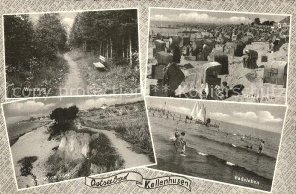 Kellenhusen Ostseebad Waldweg Hohes Ufer Strand Strandkorb Ba