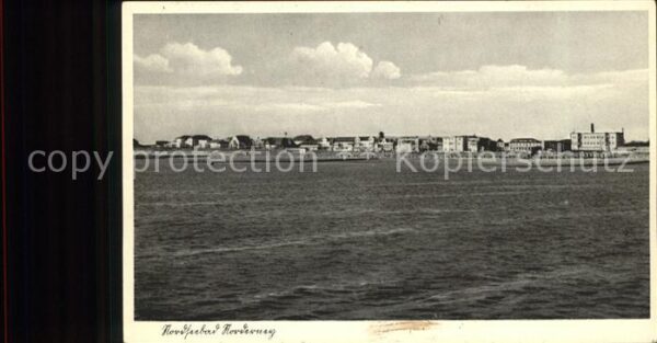 Norderney Nordseebad Teilansicht vom Meer aus