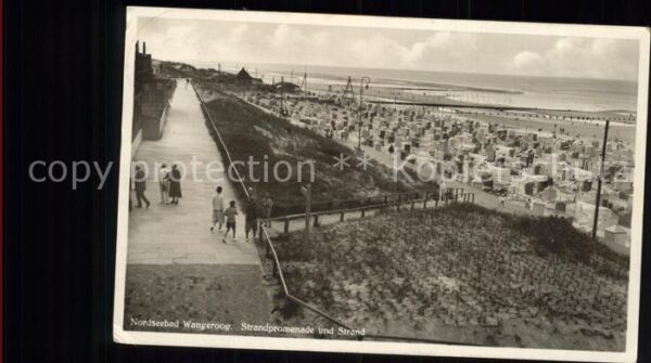 Wangerooge Nordseebad Strandpromenade und Strand